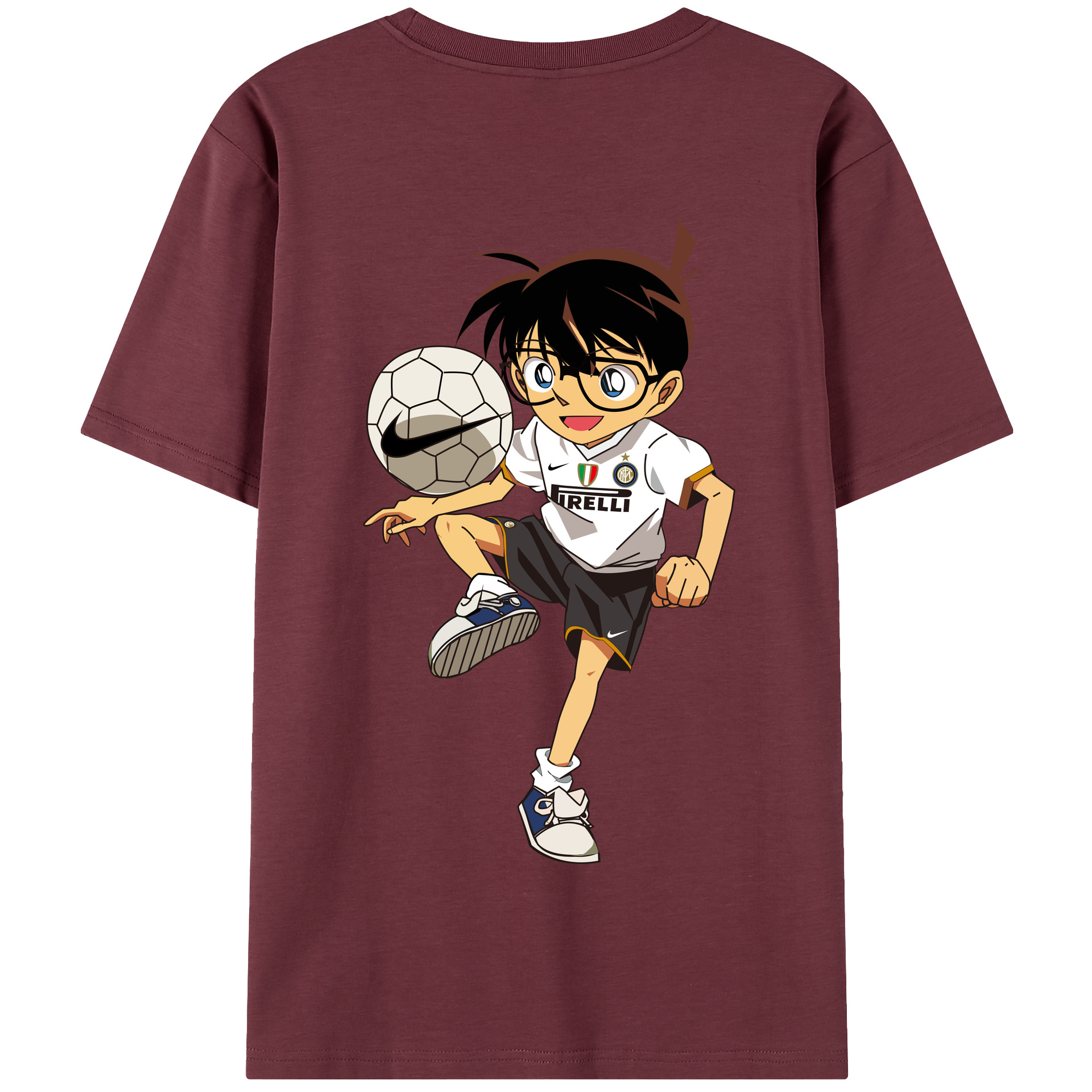 （画像用） 名探偵コナン 江戸川 コナン Detective Conan Conan Edogawa 綿100％半袖Tシャツ（背面プリント）